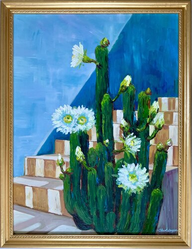 Feigenkaktus Novara di Sicilia. by Liudmila Shertsinger, Painting for Sale on Singulart