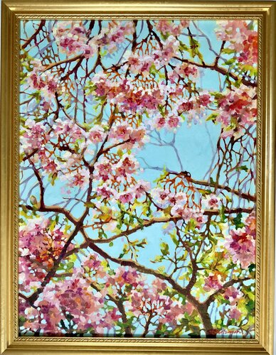 Sakura. See Como. by Liudmila Shertsinger, 絵画 for Sale on Singulart