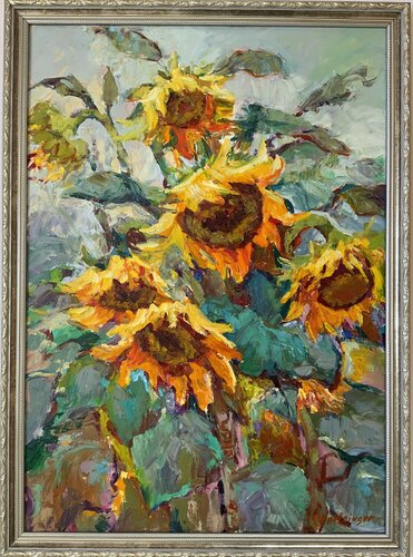 Sonnenblumen par Liudmila Shertsinger, Peinture en vente sur Singulart
