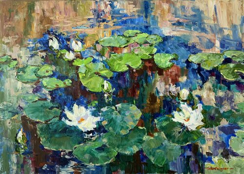 Seerose Bad Kissingen. by Liudmila Shertsinger, Painting for Sale on Singulart