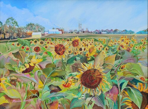 Sunflowers von Denise A. Calisti, Malerei kaufen auf Singulart