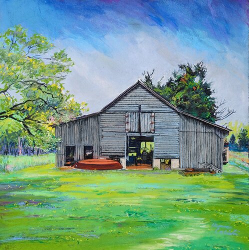 Rainy day on the Farm von Denise A. Calisti, Andere Medien kaufen auf Singulart