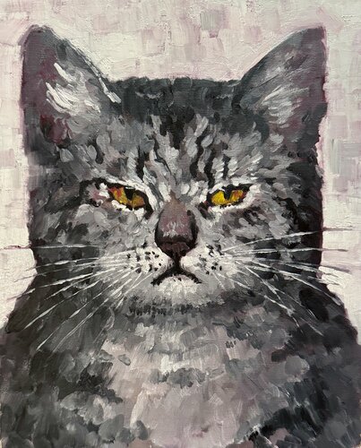 Cat portrait di Ekaterina Dutkevich, Pittura in vendita su Singulart