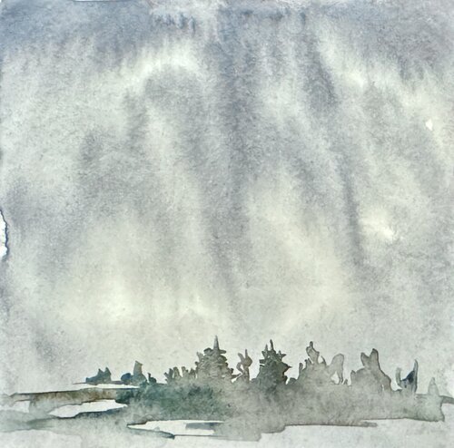 Cloudy sky miniature Ekaterina Dutkevich