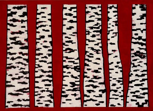 Birch grove by Ekaterina Dutkevich, Painting for Sale on Singulart