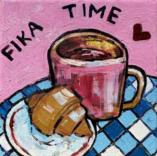 Fika time von Ekaterina Dutkevich, Malerei kaufen auf Singulart