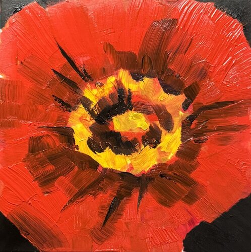 Poppy flower di Ekaterina Dutkevich, Pittura in vendita su Singulart