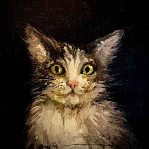 Cat portrait von Ekaterina Dutkevich, Malerei kaufen auf Singulart