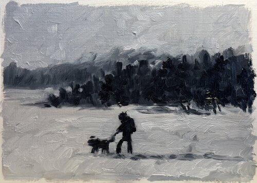 Winter nights par Ekaterina Dutkevich, Peinture en vente sur Singulart