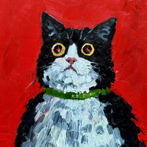 Cat portrait von Ekaterina Dutkevich, Malerei kaufen auf Singulart