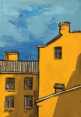 City sky by Ekaterina Dutkevich, Painting for Sale on Singulart