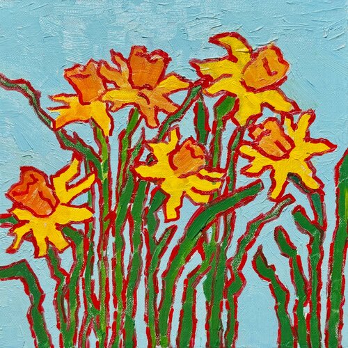 Daffodils by Ekaterina Dutkevich, Painting for Sale on Singulart
