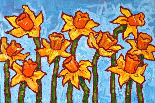 Daffodils van Ekaterina Dutkevich, Schilderij te koop op Singulart