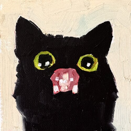 Black cat by Ekaterina Dutkevich, Painting for Sale on Singulart