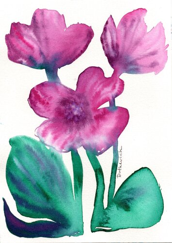 Flowers miniature by Ekaterina Dutkevich, Painting for Sale on Singulart