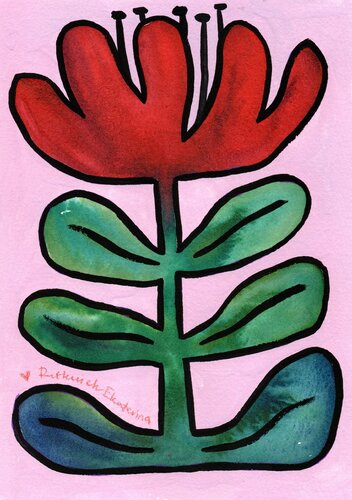 Flower miniature by Ekaterina Dutkevich, Painting for Sale on Singulart