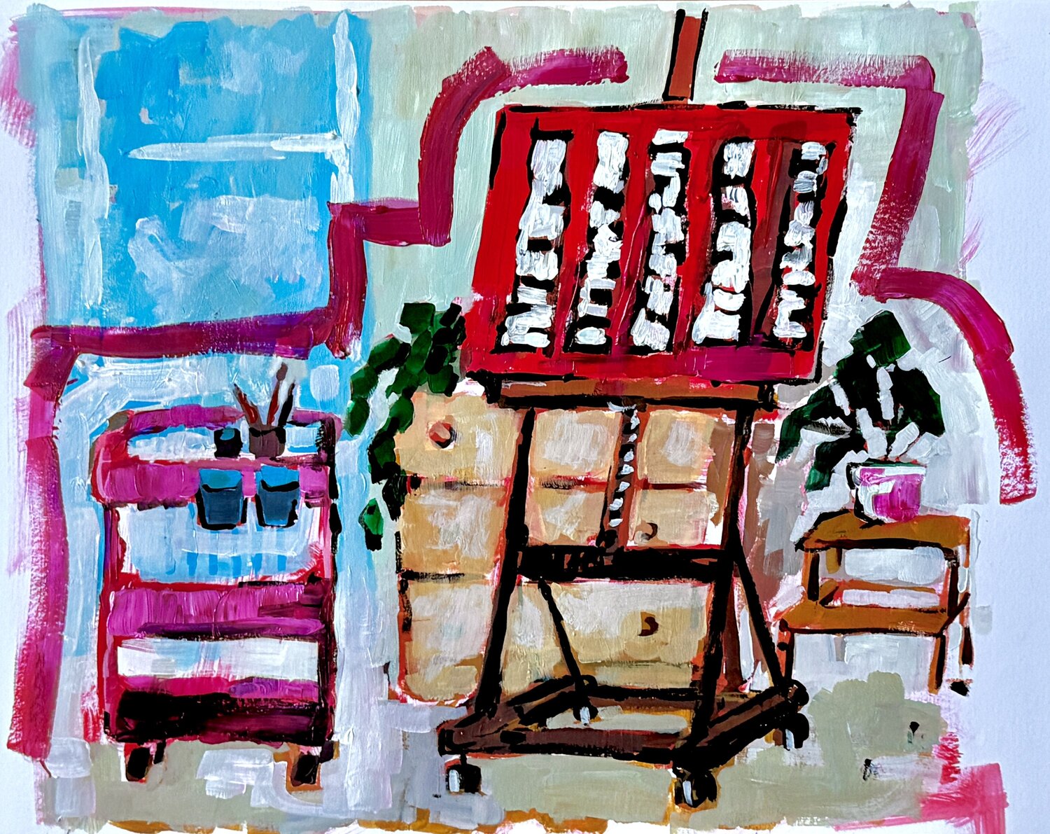 The Artist's Room Ekaterina Dutkevich Originalgemälde zu verkaufen