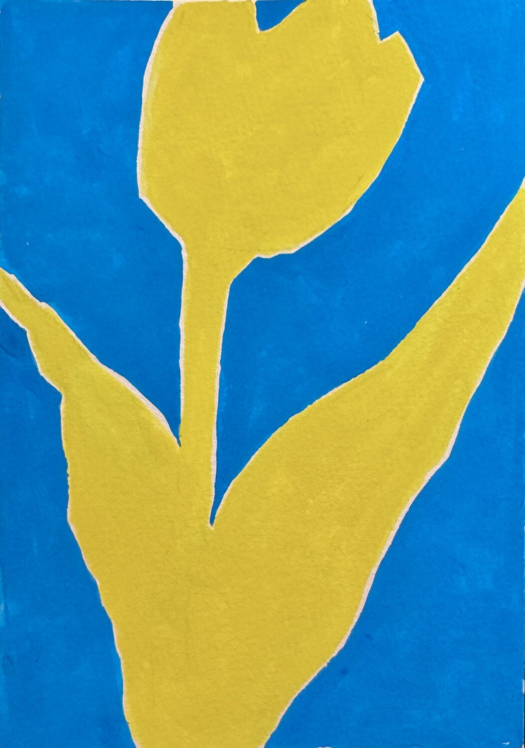 Tulip in yellow and blue Ekaterina Dutkevich Originalgemälde zu verkaufen