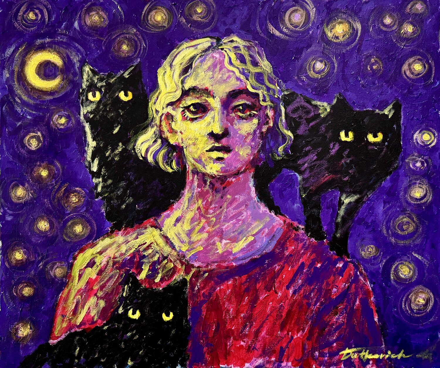 Under the stars Ekaterina Dutkevich Origineel schilderij te koop