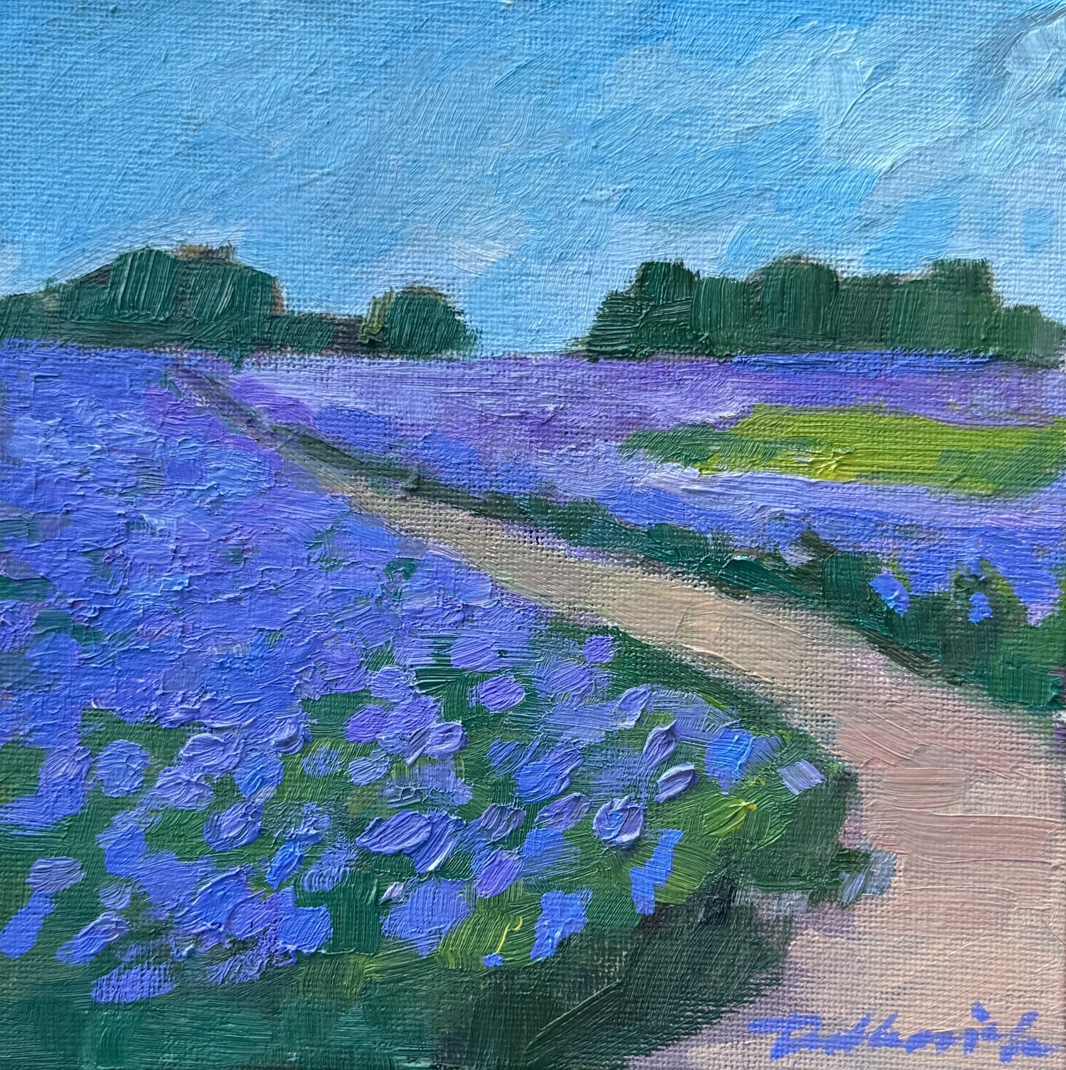 Landscape miniature Ekaterina Dutkevich Peinture originale à vendre