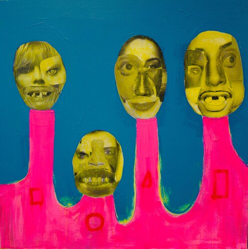 Three Little Pigs di steven kolenik, Pittura in vendita su Singulart