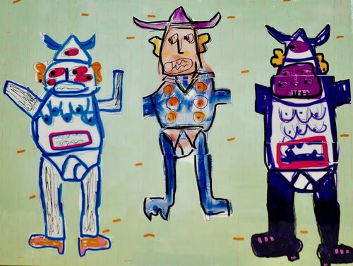 Trio de Monstres de steven kolenik, Pintura a la venta en Singulart