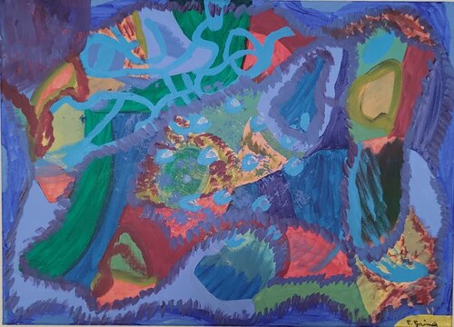 Unterwasserträume van Christian Grzimek, Schilderij te koop op Singulart