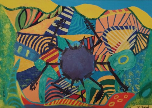 Der Knochenschneider van Christian Grzimek, Schilderij te koop op Singulart
