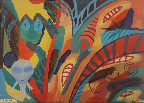 Zwischen den Welten van Christian Grzimek, Schilderij te koop op Singulart