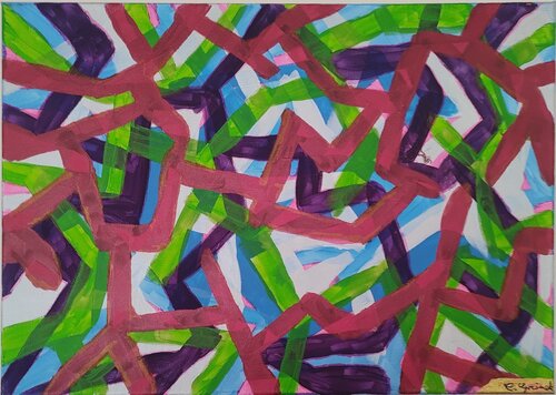 Netz aus Bewegung van Christian Grzimek, Schilderij te koop op Singulart