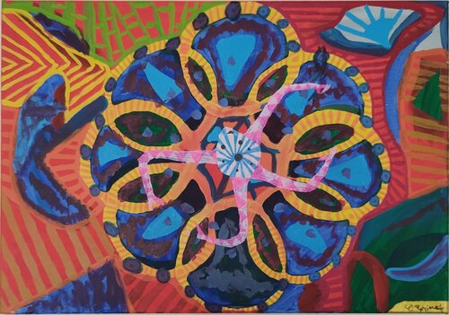 Der Schädelsammler van Christian Grzimek, Schilderij te koop op Singulart