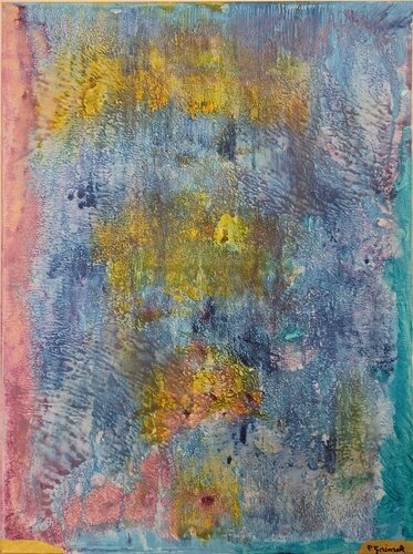 Lichtgefüge im Blau van Christian Grzimek, Schilderij te koop op Singulart