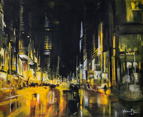 Midnight hours van Vincent JC, Schilderij te koop op Singulart