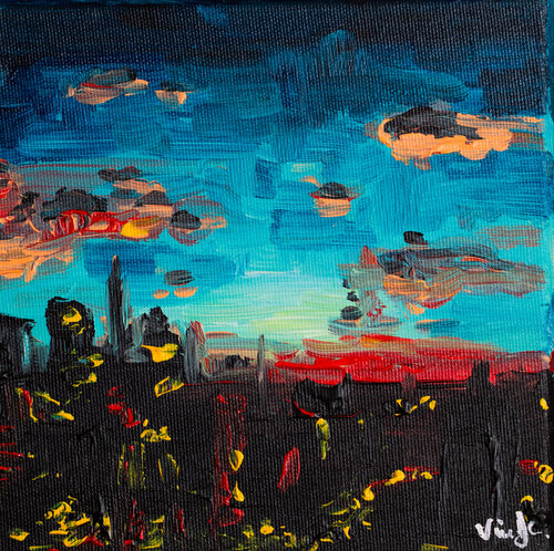 Tiny Town 2 by Vincent JC, Painting for Sale on Singulart