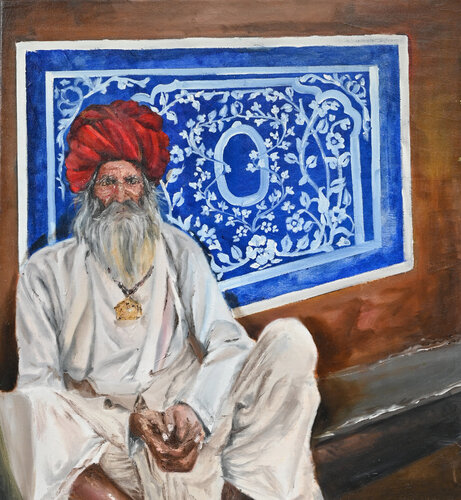 Blue wall of silence van Riya Francis, Schilderij te koop op Singulart