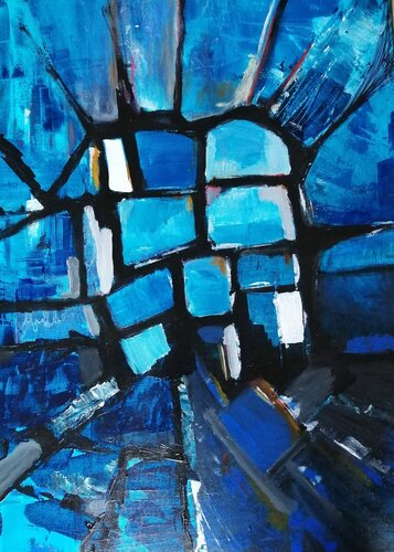 miroir cosmique van François Vert, Schilderij te koop op Singulart