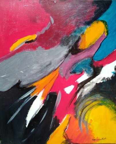 éruption par François Vert, Peinture en vente sur Singulart