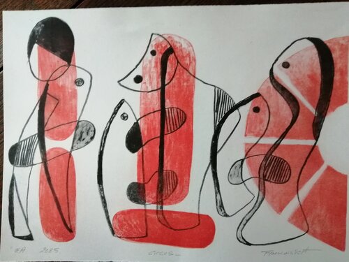 Circus rouge van François Vert, Werk op papier te koop op Singulart