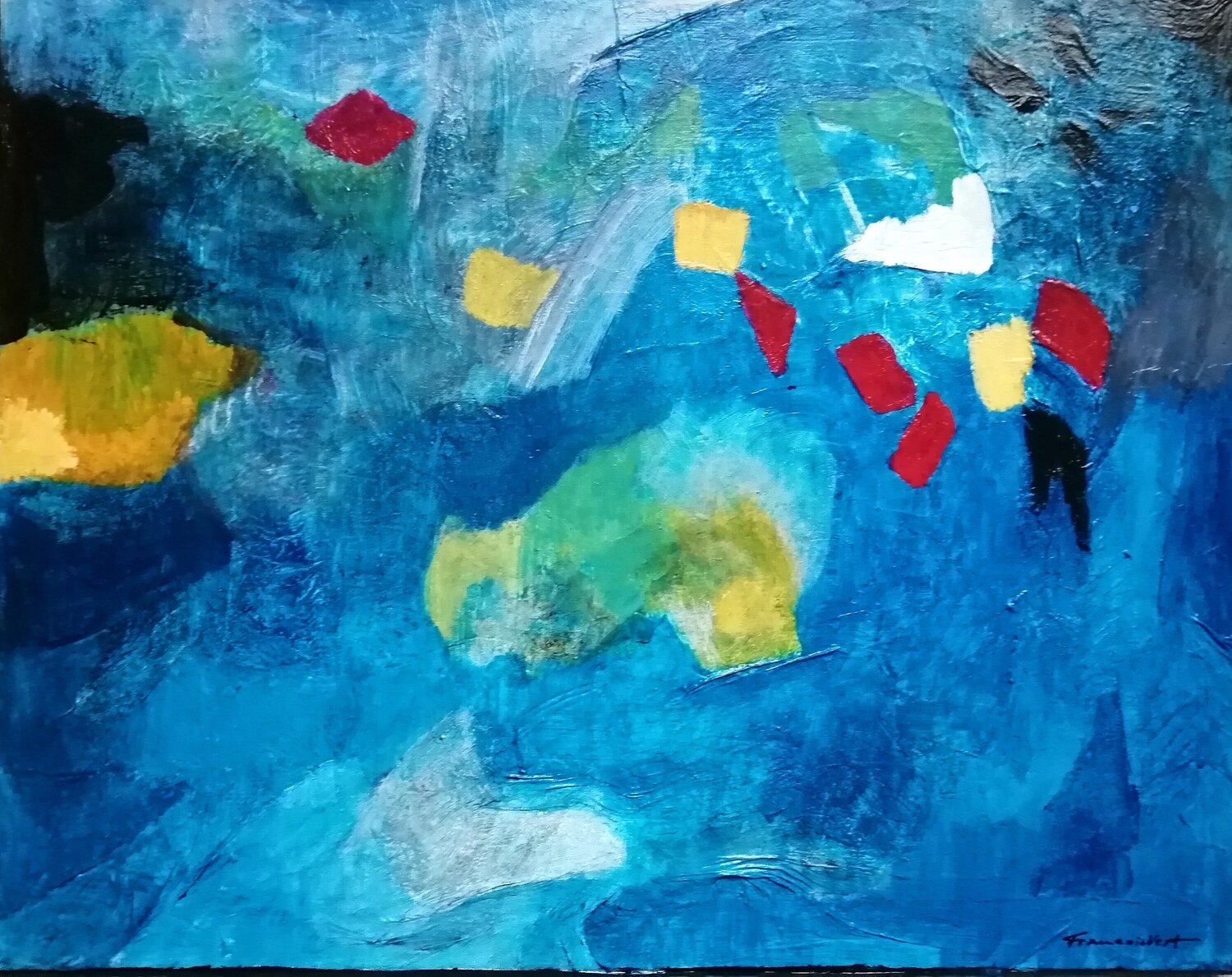 rêveries aquatiques François Vert Dipinto originale in vendita