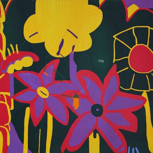 Flower image version 5 by Robert Loecker, Painting for Sale on Singulart