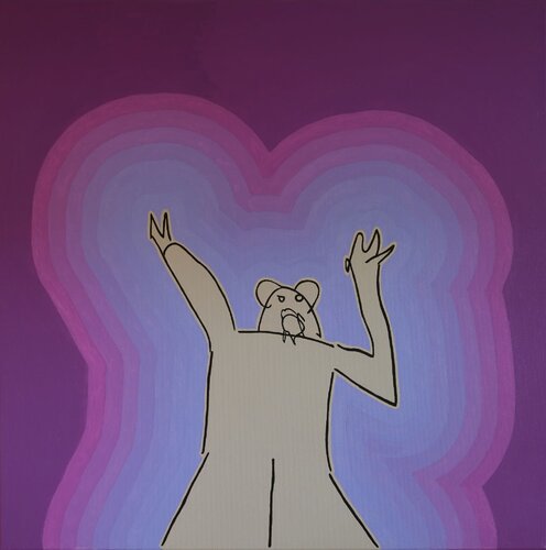 Scary figure by Robert Loecker, Painting for Sale on Singulart