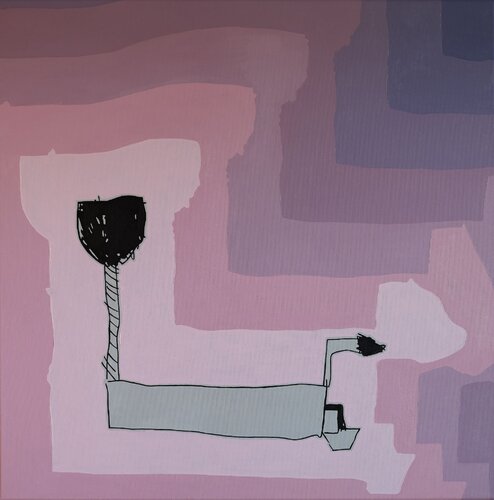 Unknown object (fountain?) by Robert Loecker, Painting for Sale on Singulart