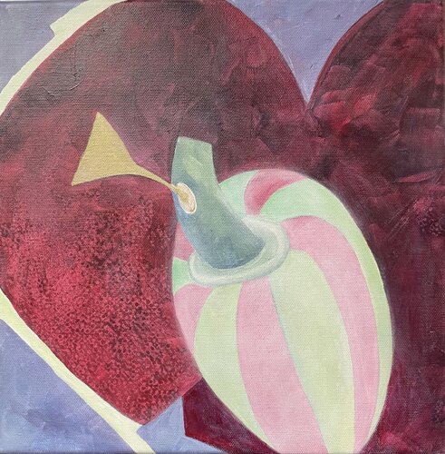 Les Ailes du Coeur et le Lotus. The Wings of the Heart and the Lotus von Charlotte Franchisey, Malerei kaufen auf Singulart