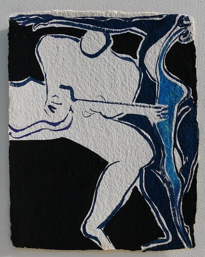 Musique et Danse sur la plage par Charlotte Franchisey, Œuvre sur papier en vente sur Singulart