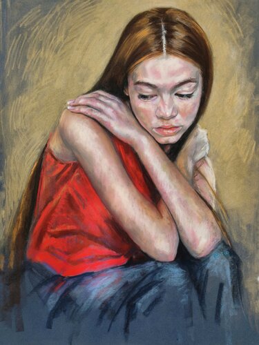 Young Mary di Elza Slo, Pittura in vendita su Singulart