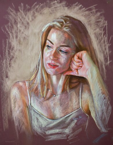 Golden portrait 2. The search by Elza Slo, 회화 for Sale on Singulart
