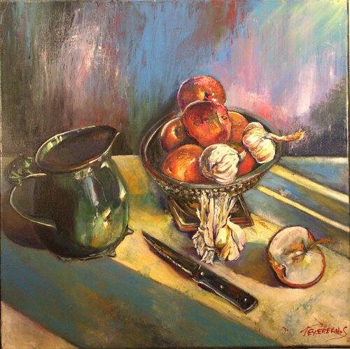 Soleil d'avril dans la cuisine von Stephane Texereau, Malerei kaufen auf Singulart