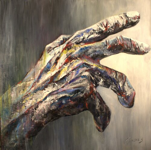 Main de l'artiste by Stephane Texereau, 회화 for Sale on Singulart