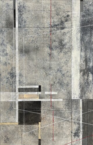 THE ECHO OF GEOMETRY 1 by Gabriella Prokai, Painting for Sale on Singulart