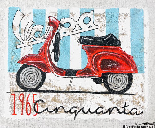 Cinquanta N 1965 Rosso di Stefano Berardino, Pittura in vendita su Singulart